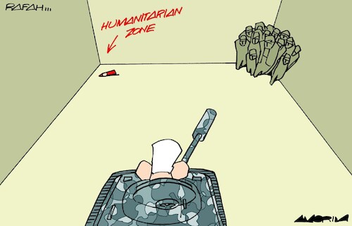 Cartoon: Humanitarian zones (medium) by Amorim tagged rafah,netanyahu,israel,rafah,netanyahu,israel