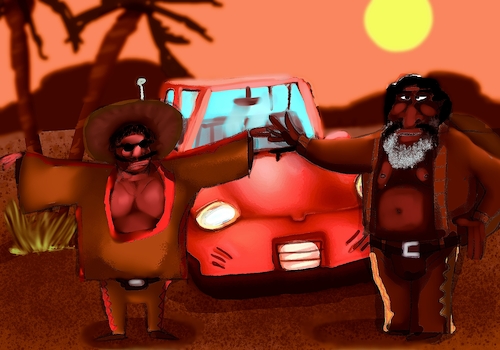 Cartoon: the Rodrigo brothers (medium) by sal tagged cartoon