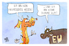Cartoon: China und EU (small) by Kostas Koufogiorgos tagged karikatur,koufogiorgos,china,drache,kuh,europa,sanft,dumm,beziehung