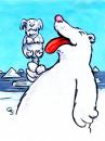 Cartoon: ohne Worte (small) by GB tagged tiere,klimawandel,hund,eisbär,nordpol,inuit,eis,speiseeis