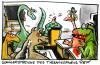 Cartoon: Schülerstreiche des T. Rex (small) by GB tagged schule,kinder,children,archäologie,dinosaurier,steinzeit,amok