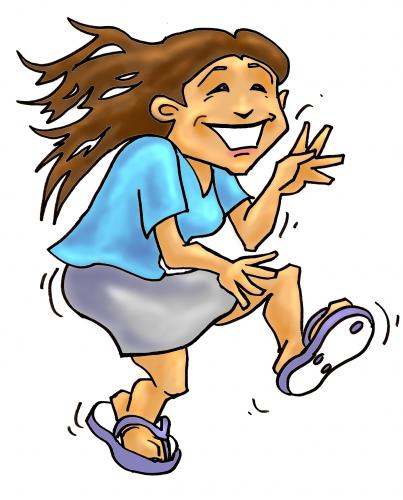 Cartoon: Dancing girl (medium) by karlwimer tagged dancing,girl,fun,