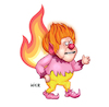 Cartoon: Mr Heat Miser Burning (small) by karlwimer tagged christmas,card,cartoon,heat,miser,rankin,bass,santa,claus