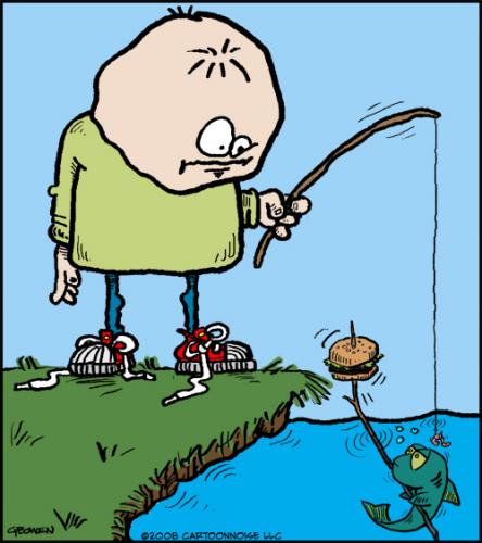 cartoon fish. Cartoon: Fishing.