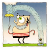 Cartoon: April Shower (small) by birdbee tagged silly,sketch,april,shower,rain,cloud,unbrella,flower,spring,weather