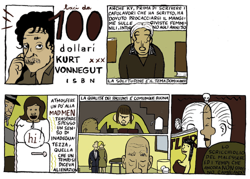 Cartoon: vonnegut (medium) by marco petrella tagged american,writers