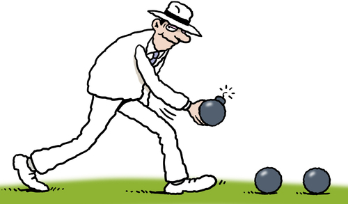 The Bowls Bomber By Ellis Nadler | Sports Cartoon | TOONPOOL