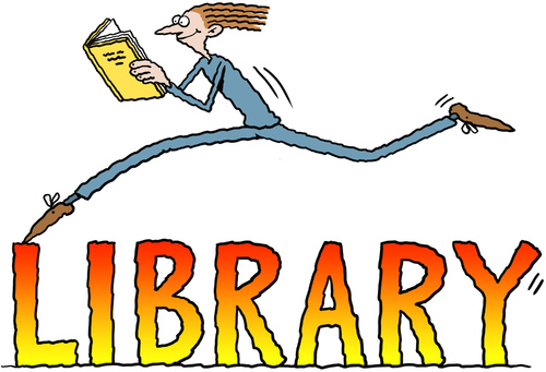 Cartoon: The Librarian (medium) by Ellis Nadler tagged library,book,reader,runner,run,read,smile,man,sign