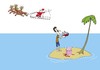 Cartoon: merry christmas (small) by joruju piroshiki tagged christmas,island,desert,santa,clause,present