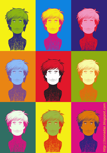 Cartoon Andy Warhol medium by Freelah tagged andywarhol