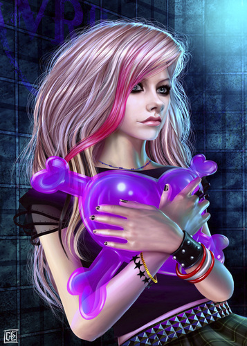 Cartoon Avril Lavigne medium by Freelah tagged avrillavignepop