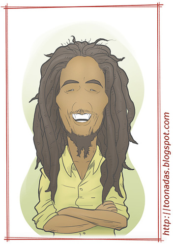 Cartoon: Bob Marley (medium) by Freelah tagged bob,marley