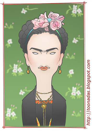 Cartoon: Frida Kahlo (medium) by Freelah tagged frida,kahlo