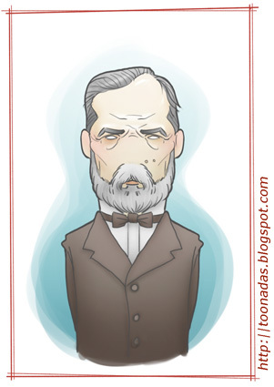 Cartoon: Louis Pasteur (medium) by Freelah tagged louis,pasteur