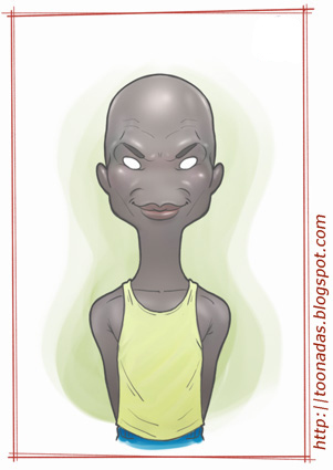 Cartoon: Robert Kipkoech Cheruiyot (medium) by Freelah tagged robert,kipkoech,cheruiyot,kenyan,marathon
