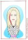Cartoon: Avril Lavigne (small) by Freelah tagged avril lavigne pop music