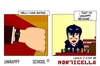 Cartoon: US lesson 0 Strip 39 (small) by morticella tagged uslesson0,unhappy,school,morticella,manga