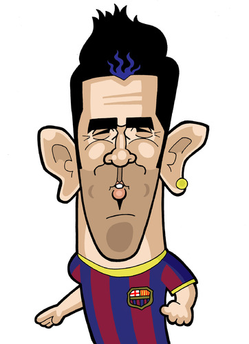 Cartoon: David Villa (medium) by Ca11an tagged vavid,villa,barcalona,spain,caricatures,world,cup,legends,book