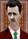 Cartoon: Al Assad (small) by Jan Rieckhoff tagged baschar,al,assad,karikatur,syrien,konflikt,krieg,staatspräsident,bürgerkrieg,aufstand,krise,mörder,bombe,terror,tod,vernichtung,verderben,kriegsherr,bedrohung,waffen,satire,jan,rieckhoff