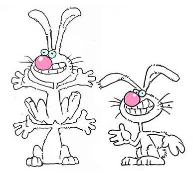 easter bunny cartoon drawing. Cartoon: Easter Bunny 02-1