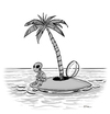 Cartoon: alien island (small) by r8r tagged alien,island,space,ufo,ocean,sad,palm,nasa,tree,sea,waiting