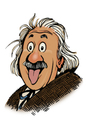 Cartoon: Einstein with tongue out (small) by r8r tagged albert,einstein,tongue,science,education,emc2,scientist