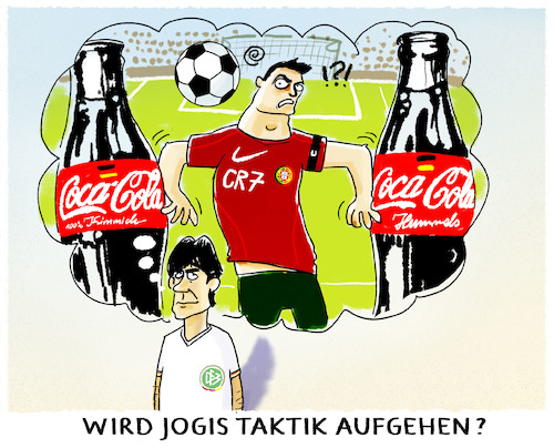 Cartoon: Gruppenspiel... (medium) by markus-grolik tagged cr,fussball,em,deutschland,vs,portugal,ronaldo,christiano,coca,cola,jogi,löw,taktik,dfb,nationalmannschaft,uefa,sponsoren,cr,fussball,em,deutschland,vs,portugal,ronaldo,christiano,coca,cola,jogi,löw,taktik,dfb,nationalmannschaft,uefa,sponsoren