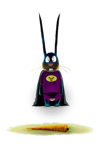 Cartoon: Rabbitman... (medium) by markus-grolik tagged batman,marvel,rabbitman,rabbit,hase,karotte,haustier,superheld,batman,marvel,rabbitman,rabbit,hase,karotte,haustier,superheld