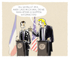 Cartoon: ...almost best friends (small) by markus-grolik tagged macron,trump,iran,atom,atomabkommen,usa,europa,syrien,amerika