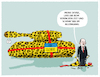 Cartoon: Deutsche Verpackungskunst... (small) by markus-grolik tagged scholz,deutschland,leopard,kampfpanzer,unterstuetzung,europa,usa,joe,biden,ukraine,krieg,russland,nato,waffen,militaer,panzer