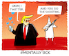 Cartoon: ...national rifle association... (small) by markus-grolik tagged twitter,hate,trump,amoklauf,el,paso,usa,waffen,waffengesetz,mentally,sick