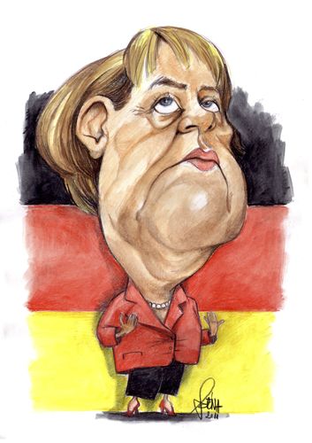 Cartoon: Angela Merkel (medium) by Szena tagged angela,merkel,caricatur,chancellor,of,germany