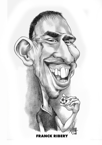 Cartoon: Franck Ribery (medium) by Szena tagged franck,ribery,caricatur,french,football,stars,fc,bayern,munich