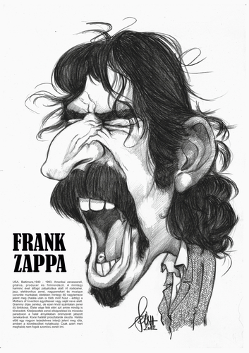 Cartoon: Frank Zappa (medium) by Szena tagged rock