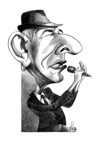 Cartoon: Leonard Cohen (medium) by Szena tagged leonard,cohen,caricature,singer,songwriter,poet,novelist
