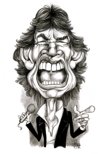 Cartoon: Mick Jagger (medium) by Szena tagged mick,jagger,rolling,stone,rock,caricatur