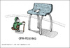 Cartoon: Grandma Bullying (small) by Kamil tagged oma mobbing parkbank grandma park bench