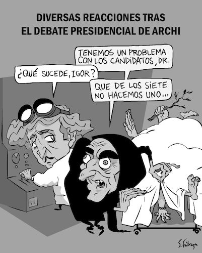 Cartoon: Political humor Chile (medium) by sfabrega tagged social,outbreak,chile,2019,gag,caricature,cartoon