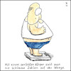 Cartoon: Perfekter Körper (small) by Storch tagged waage,bmi,gewicht,abnehmen,fett