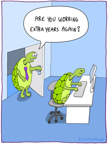 office desk cartoon. Cartoon: turtle office