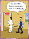 Cartoon: airport control (small) by Frank Zimmermann tagged airport,control,robot,beep,metal
