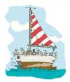 Cartoon: sail (small) by ali tagged kaninchen,rabbits,bunny,segeln,sail,meer,abenteuer,reise,see,boot,boat
