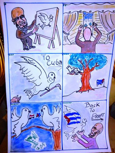Cartoon: CUBA 1 (medium) by AHMEDSAMIRFARID tagged ahmed,samir,farid,beltud,egyptair,cartoon,caricature