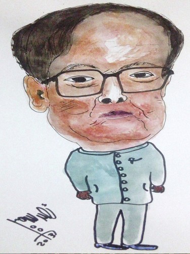 Cartoon: THE 13TH PRESIDENT OF INDIA (medium) by AHMEDSAMIRFARID tagged ahmed,samir,farid,india