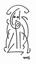 Cartoon: symbolic figure (small) by Krzychu tagged symbolic,surpraised,fantasy,folk,naive,art,look,abstract,figure,creature