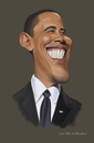 Cartoon: Caricature of Barack Obama (small) by Luis Benitez tagged barack,obama,caricature,digital,politics
