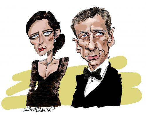 Cartoon: Casino Royale (medium) by Ian Baker tagged bond,daniel,craig,007,caricature