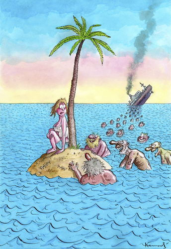 Cartoon: La isla Bonita (medium) by marian kamensky tagged humor