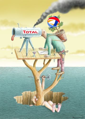 Cartoon: Totale Nordsee - Leckbeobachtung (medium) by marian kamensky tagged ölindustrie,umweltkatastrophe,gaskatastrophe,nordsee,total,total,nordsee,gaskatastrophe,umweltkatastrophe,ölindustrie,umwelt