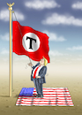 Cartoon: GOOD NIGHT AMERICA ! (small) by marian kamensky tagged obama,trump,präsidentenwahlen,usa,baba,vanga,republikaner,inauguration,demokraten,wikileaks,faschismus
